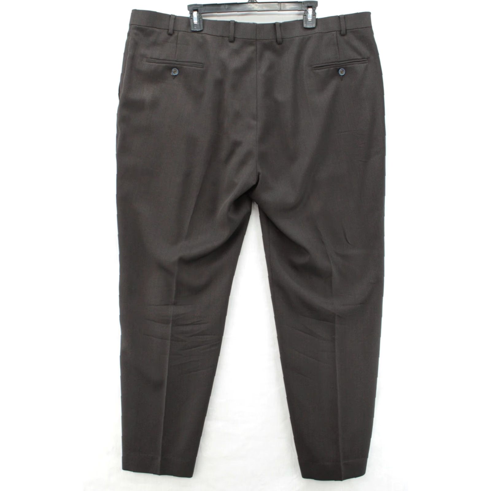 Hart Schaffner Marx Hart Schaffner Marx Dress Pants Mens 44x30 Brown 100% Wool Flat Front Classic Size US 40 / EU 56 - 4 Thumbnail
