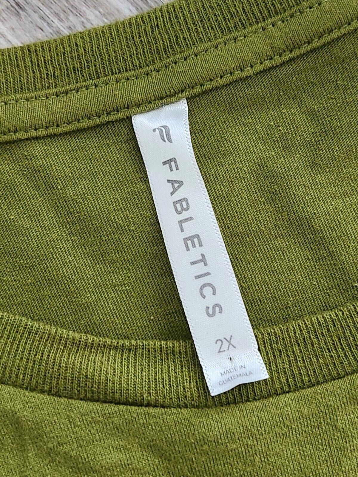 Fabletics Fabletics Rue Tie Shirt Plus Size 2x Green V Neck Wrap ss Size XXL / US 16-18 / IT 52-54 - 4 Thumbnail