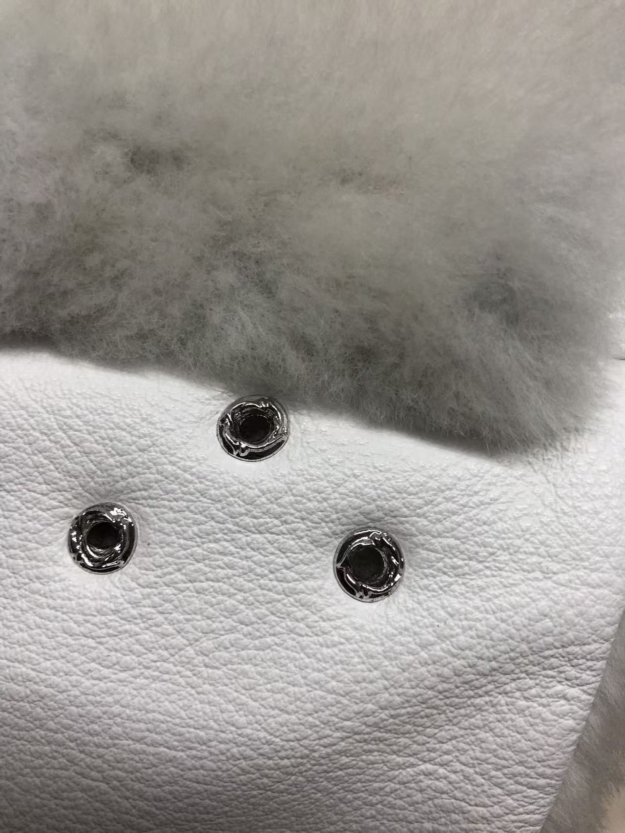 Chrome Hearts Chrome Hearts Silver Button White Fur Hat With Ear Flaps Size ONE SIZE - 7 Thumbnail
