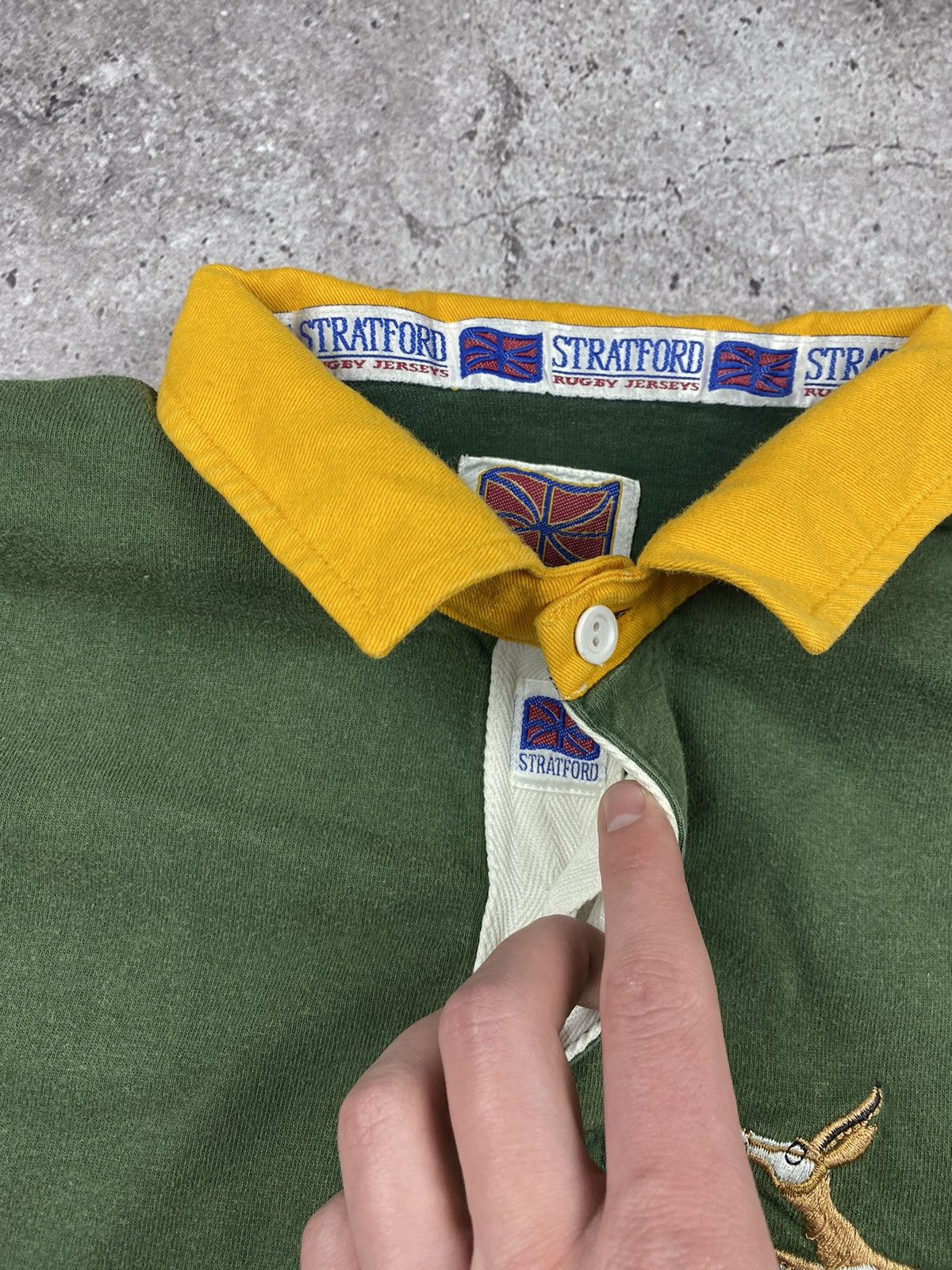 Cotton Traders × Vintage South Africa 80’s Faded Rugby Jersey Vintage Longsleeve Size US L / EU 52-54 / 3 - 6 Thumbnail