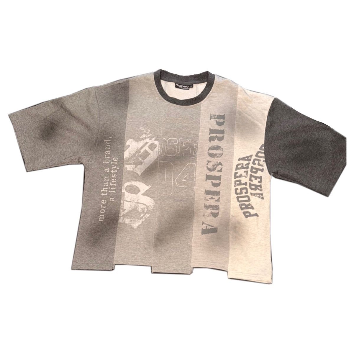 Other Prospera Panel Patchwork Graphic Tee Gray Black XL Size US XL / EU 56 / 4 - 1 Thumbnail
