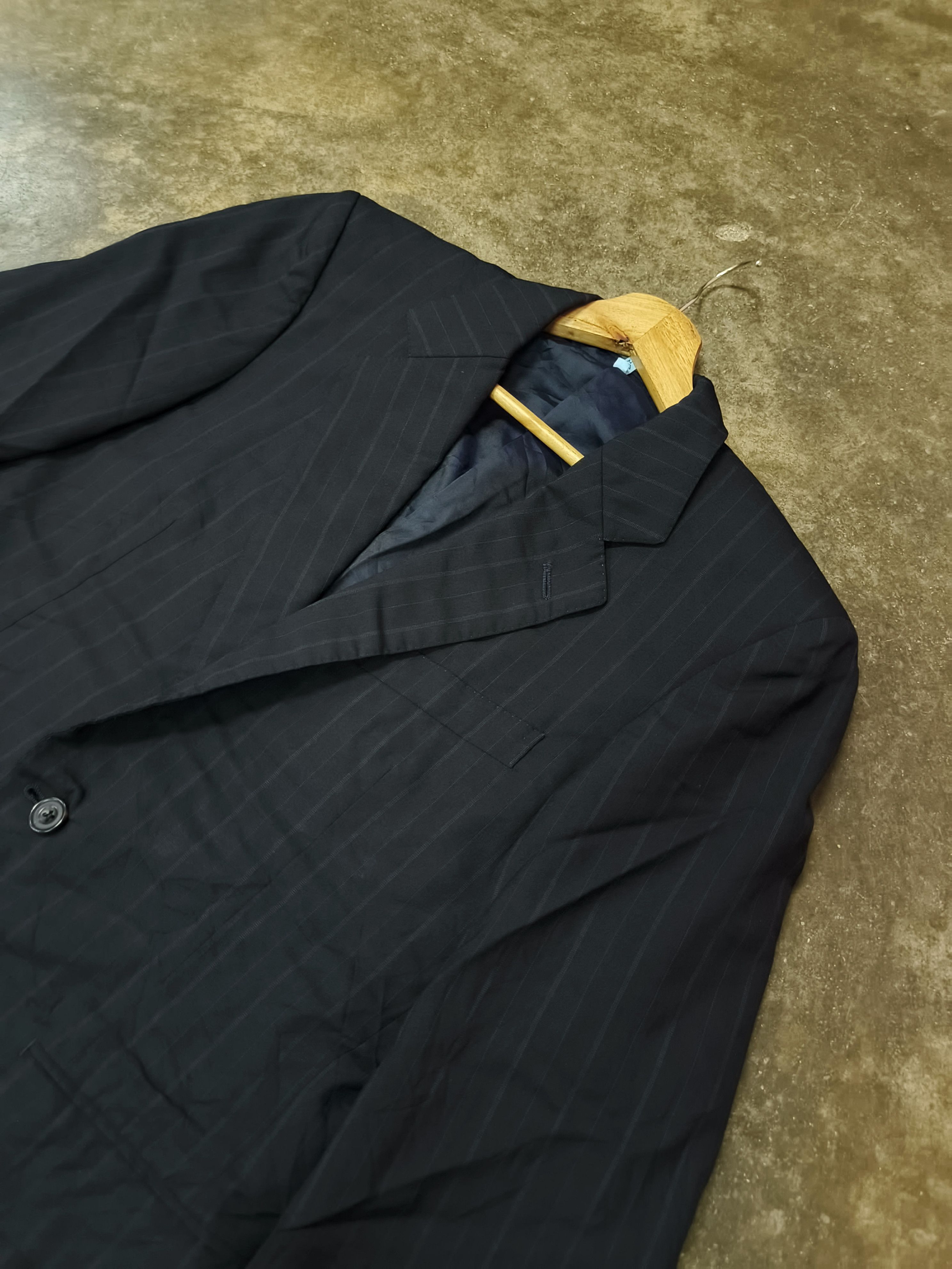 Burberry VTG BURBERRY BLACK PLAID BLAZER JACKET Size 40R - 3 Thumbnail