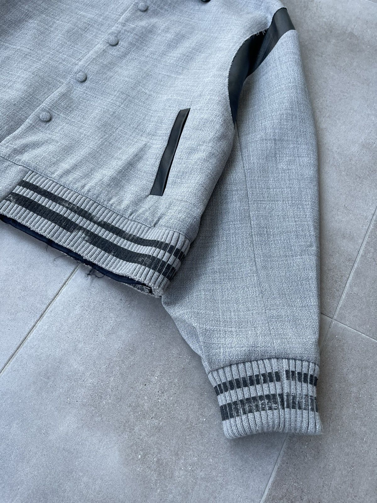 Ader Error !DS! SS22 Ader Error 3 Grey Deconstructed Bomber Jacket Size US M / EU 48-50 / 2 - 9 Thumbnail
