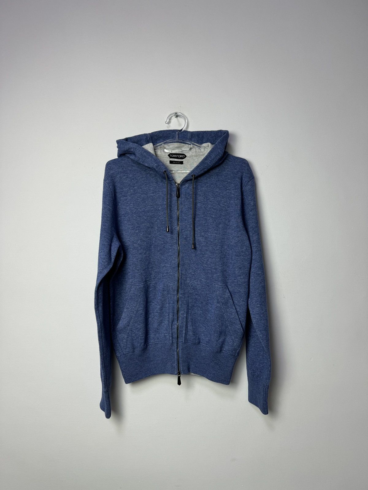 image of Tom Ford Zip Hoodie in Blue, Men's (Size Medium)