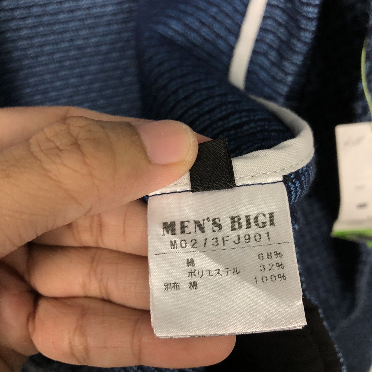 Japanese Brand Men’s Bigi Japan Knit Jacket – Textured Navy Size US M / EU 48-50 / 2 - 20 Thumbnail
