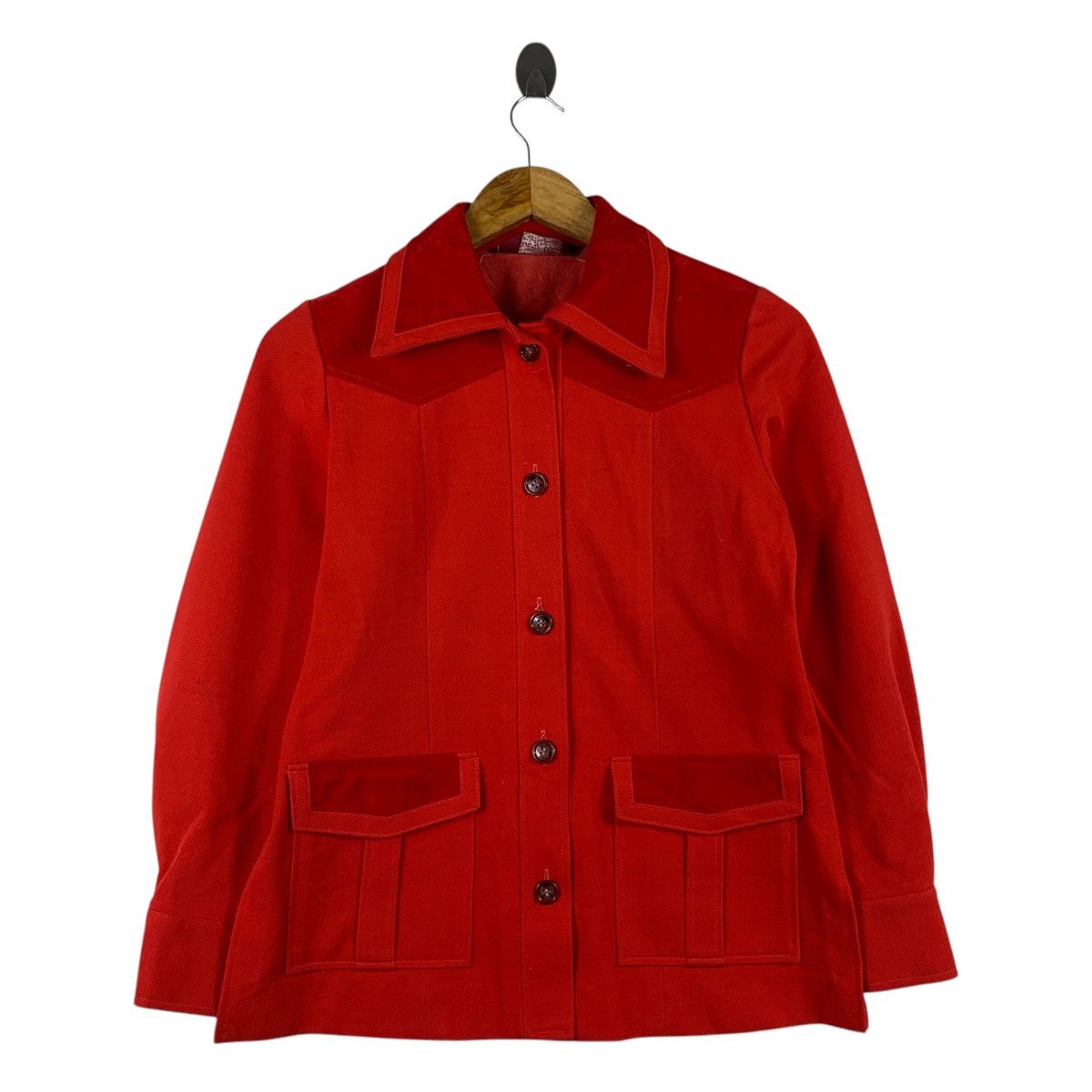 Vintage Vintage 90s ARNOLD PALMER RENOWN Button Up Red Coat Size S / US 4 / IT 40 - 1 Thumbnail