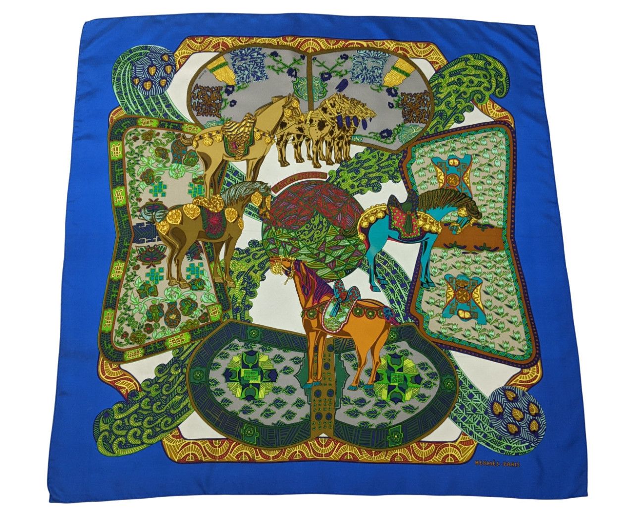 Hermes Hermes Art des Steppes by Annie Faivre Silk Scarf Size ONE SIZE - 1 Thumbnail