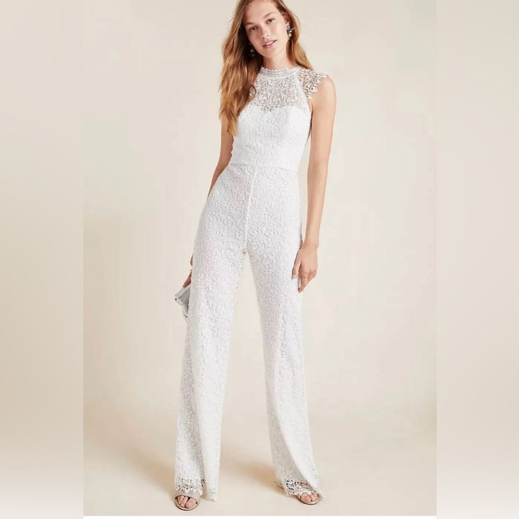 Anthropologie Anthropologie ML Monique Lhuillier VespeJumpsuit Size 4. B22 Size 27" / US 4 / IT 40 - 1 Thumbnail