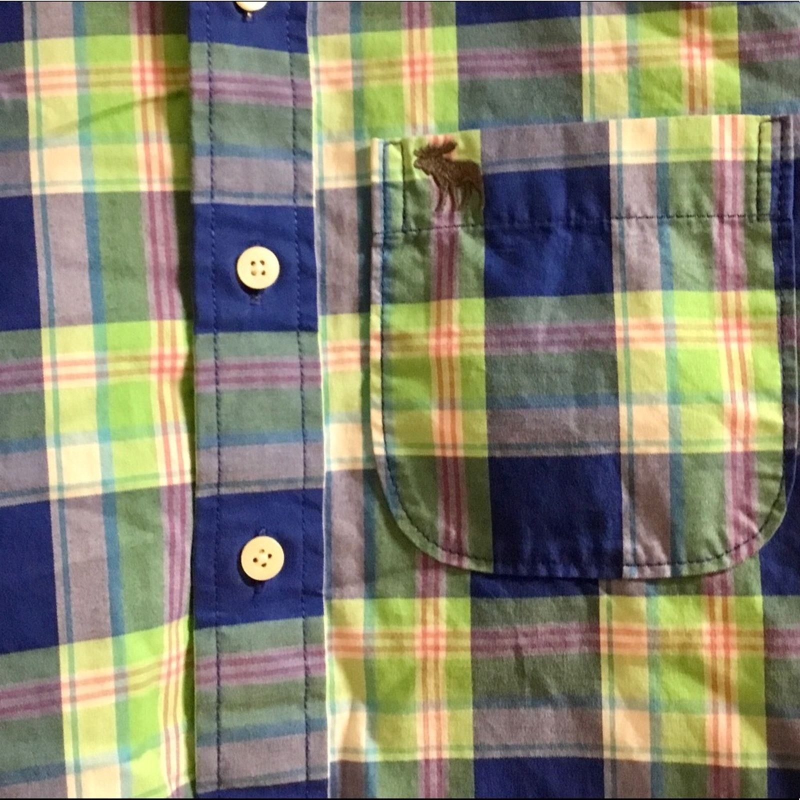 Abercrombie & Fitch Abercrombie & Fitch Muscle Plaid Cotton Shirt Size US S / EU 44-46 / 1 - 2 Thumbnail