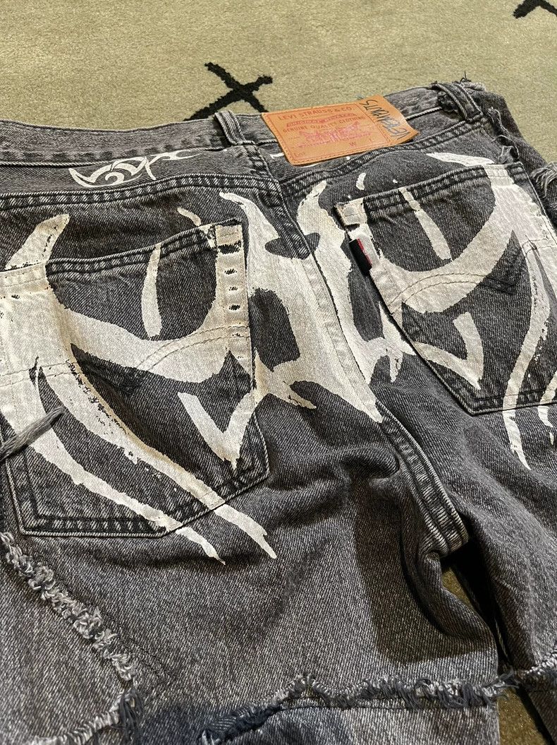 Vetements Vetements SizeXS 19 Deconstructed Tattoo Sanskrit Denim Pan Size US 29 - 3 Thumbnail