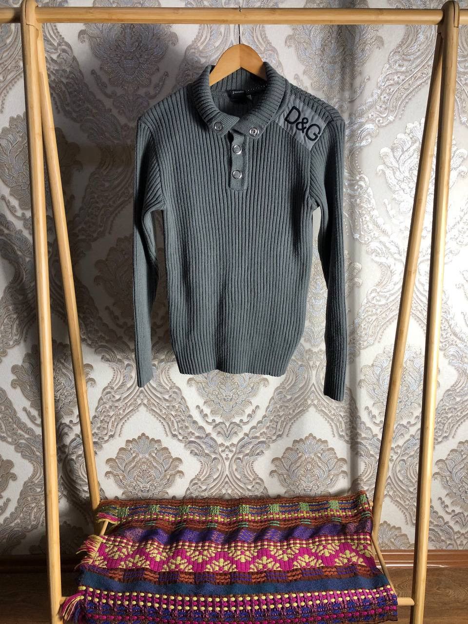 Pre-owned Avant Garde Very Dolce & Gabbana Sweater Knit Italian Designer Y2k In Grey