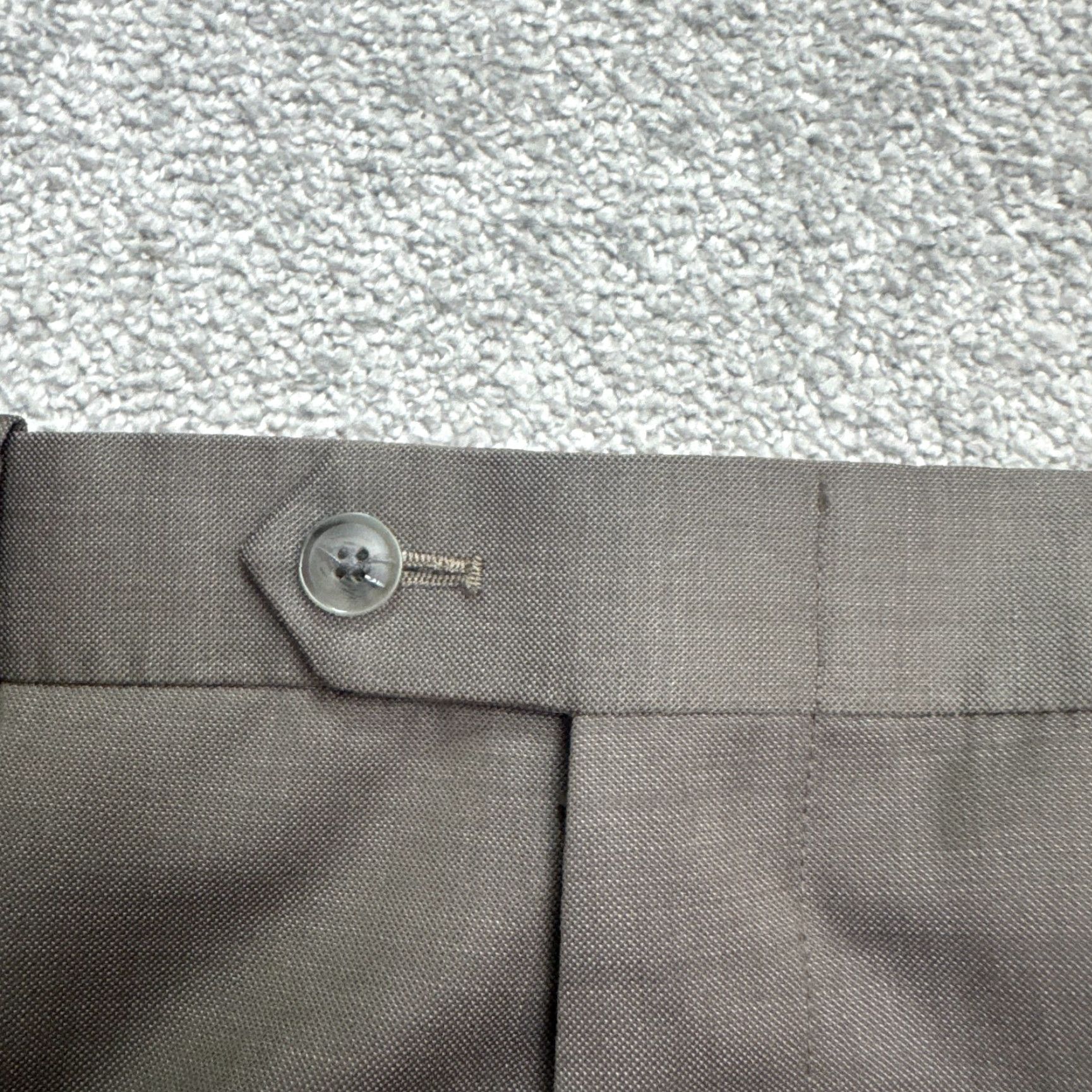 Bar III Bar III Slim Fit Wool Dress Pants Mens 36x31 Brown Flat Front Straight Leg Business Formal Size US 36 / EU 52 - 7 Thumbnail