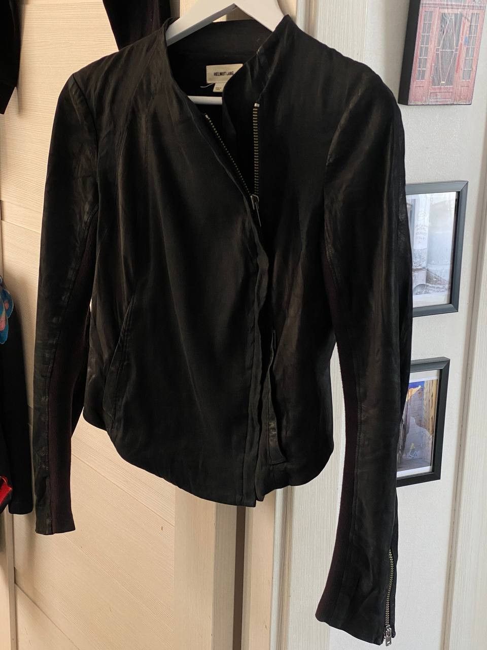 Helmut Lang Helmut Lang Black Asym Jacket Leather Size XS / US 0-2 / IT 36-38 - 4 Thumbnail