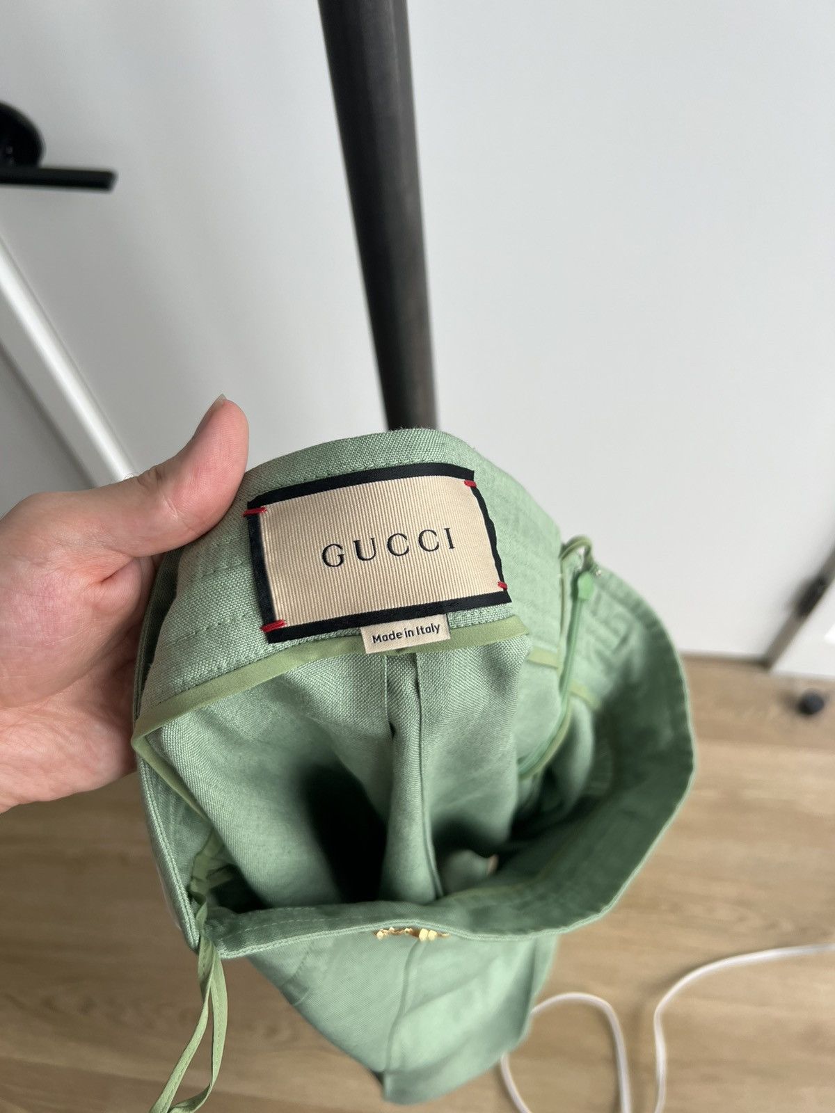 Gucci Green Linen Pleated Skirt Size 30" / US 8 / IT 44 - 4 Thumbnail