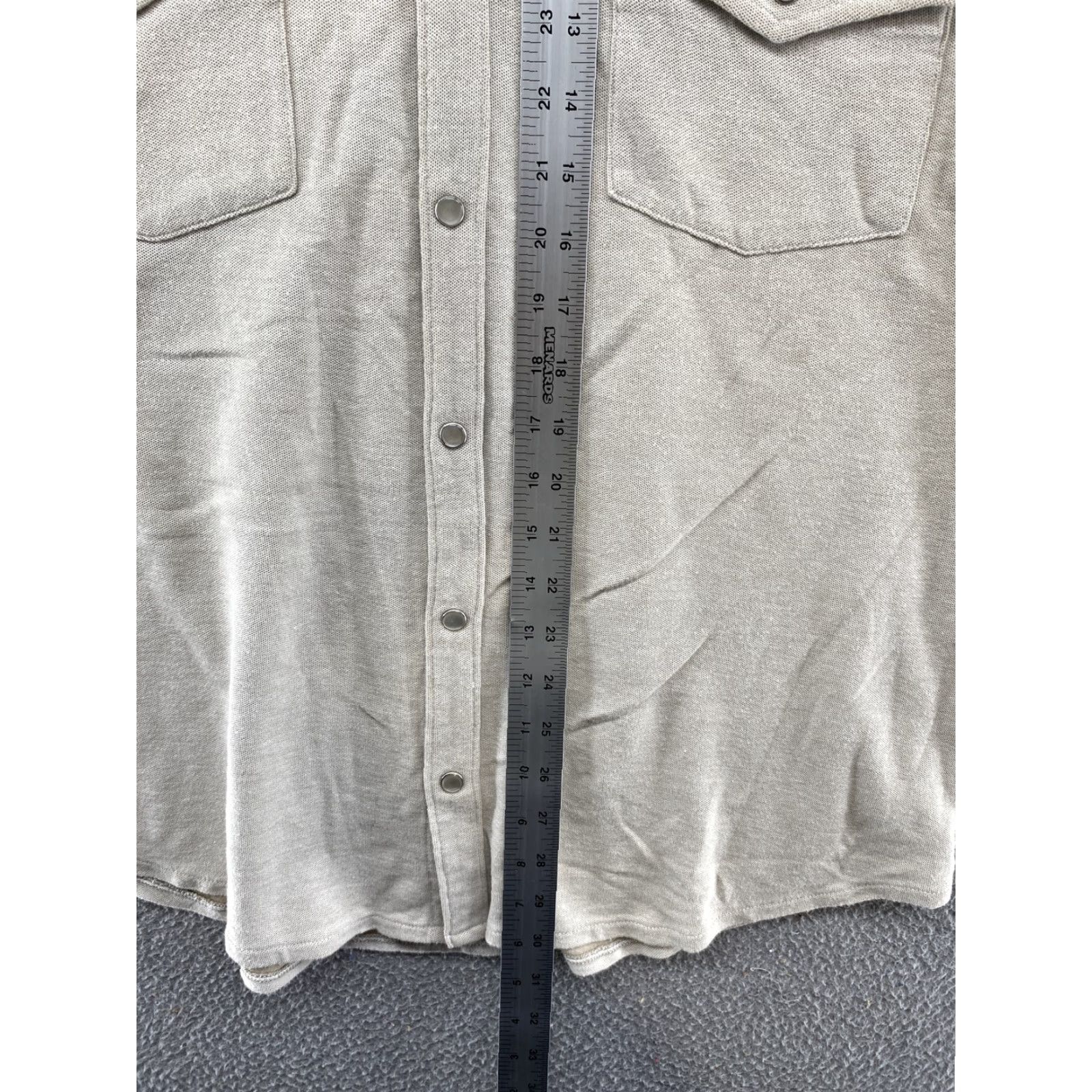 Calvin Klein Calvin Klein Jeans Short Sleeve Pearl Snap Down Shirt Men’s XL Beige Button-Up Casual Size US XL / EU 56 / 4 - 5 Thumbnail