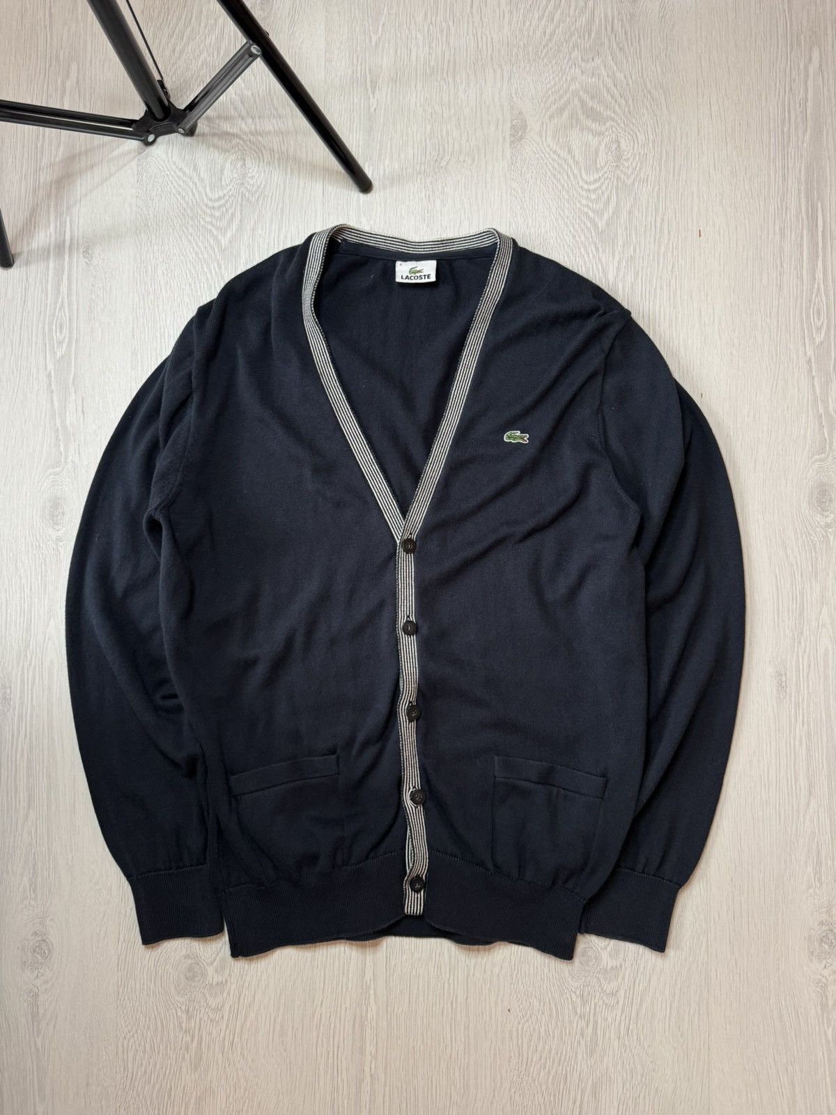 Lacoste Vintage Cardigan Lacoste Button Up Sweater Size US M / EU 48-50 / 2 - 1 Thumbnail