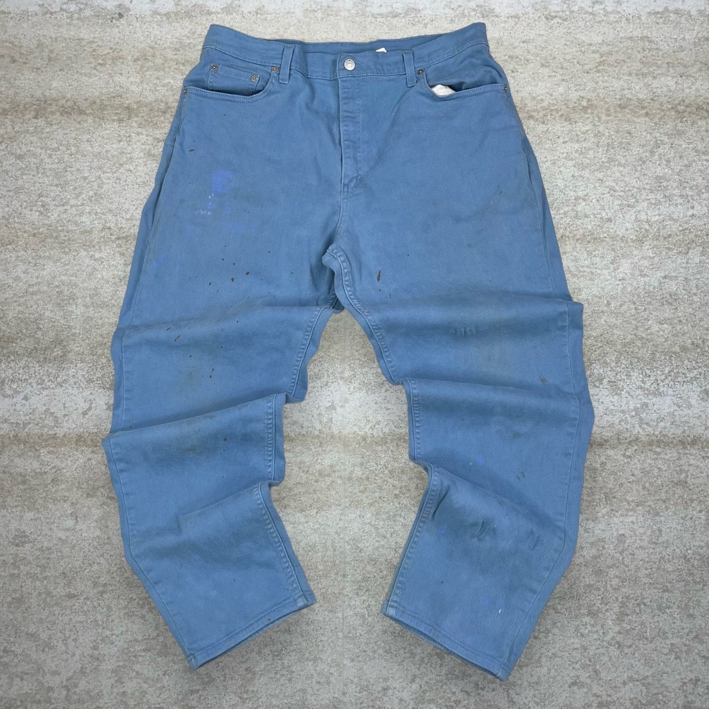 Levi's Vintage 90s Levis Jeans 550 36x30 Relaxed Light Blue Wash Size US 36 / EU 52 - 2 Thumbnail