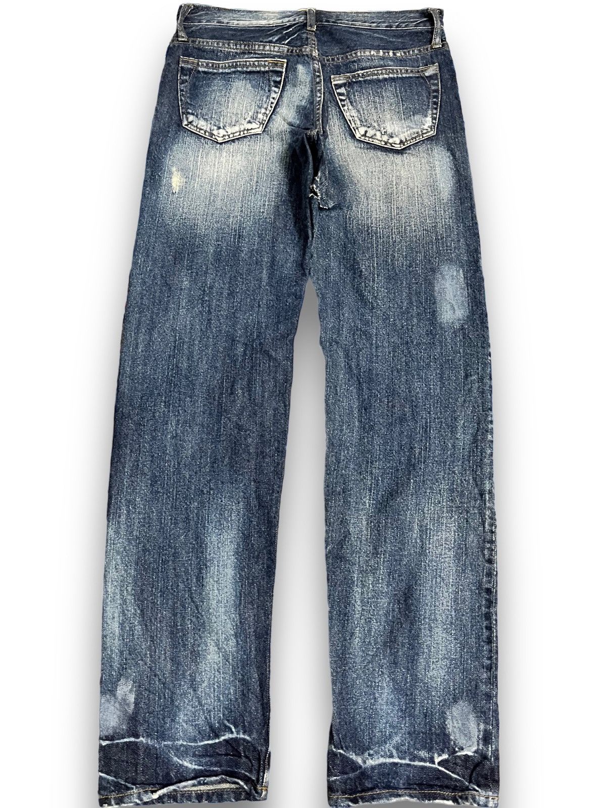 Beauty Beast Vintage Africa Taro Indigo Patches Jeans Size US 31 - 6 Thumbnail