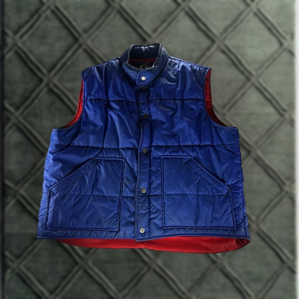 Vintage VINTAGE Montgomery Ward Down Puffer Vest Men’s XL Blue Snaps Front Size US XL / EU 56 / 4 - 1 Thumbnail