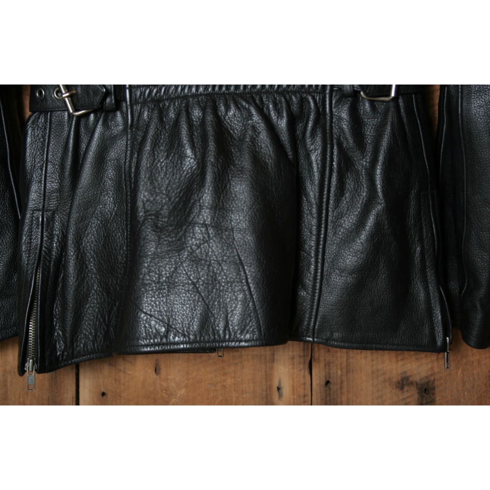 Vintage VINTAGE Open Road Wilsons Leather Motorcycle Jacket Women Sz S Black Zip-Out Thinsulate Liner (Motorcycle Jacket) Womens Size S / US 4 / IT 40 - 7 Thumbnail