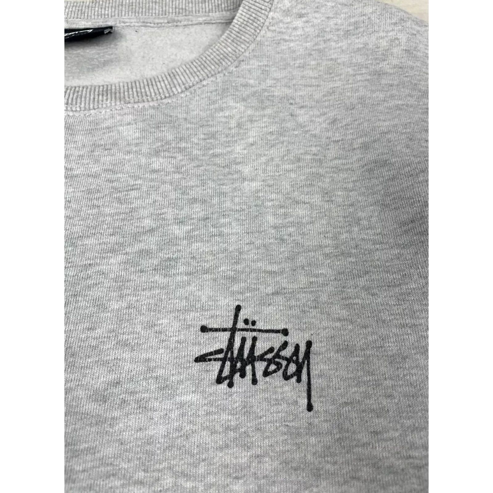 Logo 7 VINTAGE Stussy Sweatshirt Big Logo Men L gray Sweatshirt 90s Mens Size US L / EU 52-54 / 3 - 7 Thumbnail