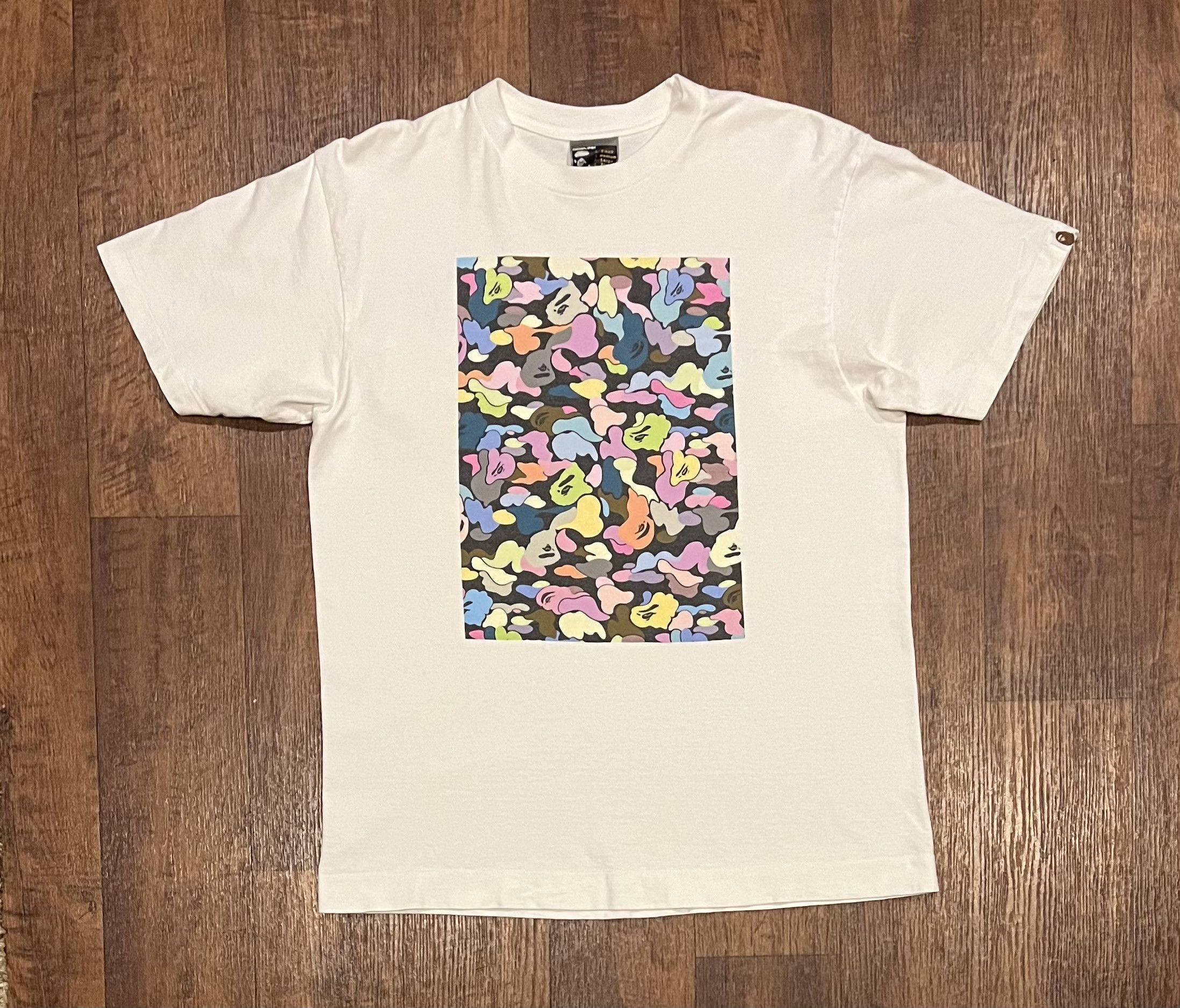 Bape Bape multi camo logo tee shirt Size US M / EU 48-50 / 2 - 1 Thumbnail