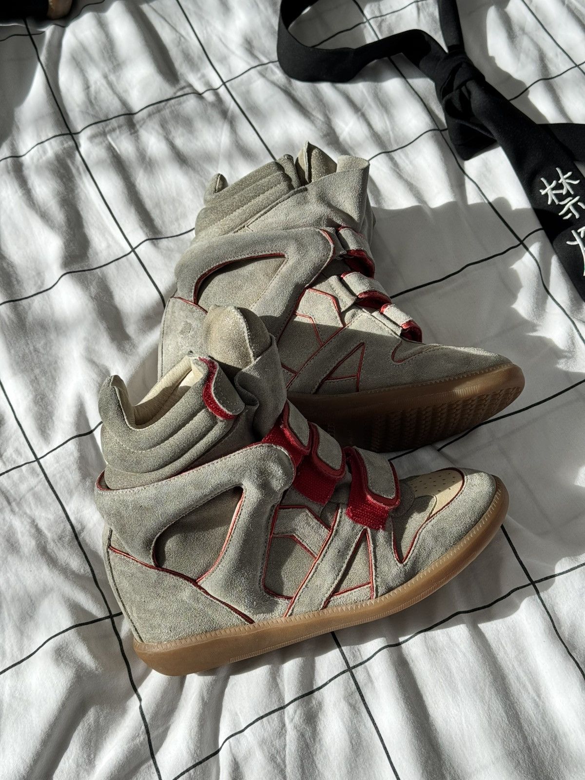 Isabel Marant Rare Isabel Marant Bekett sneakers shoes beige Suede Wedge Size US 7 / IT 37 - 5 Thumbnail
