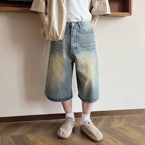Vintage VIBE Washed Street Hip Hop Skater Loose Fit Denim Shorts Size US 32 / EU 48 - 4 Thumbnail
