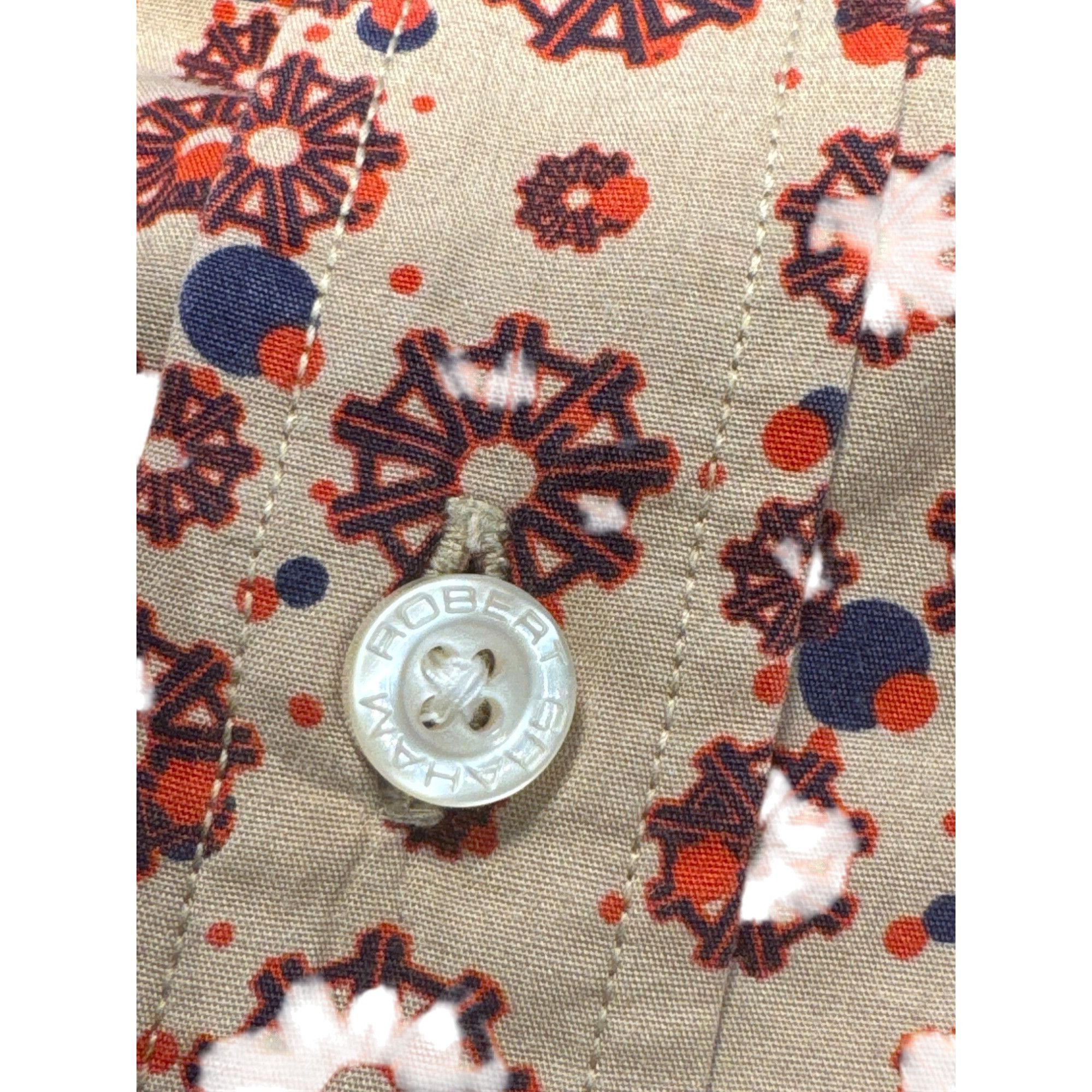 Robert Graham Robert Graham Mens Long Sleeve Shirt Rust geometric print Si Size US L / EU 52-54 / 3 - 6 Thumbnail