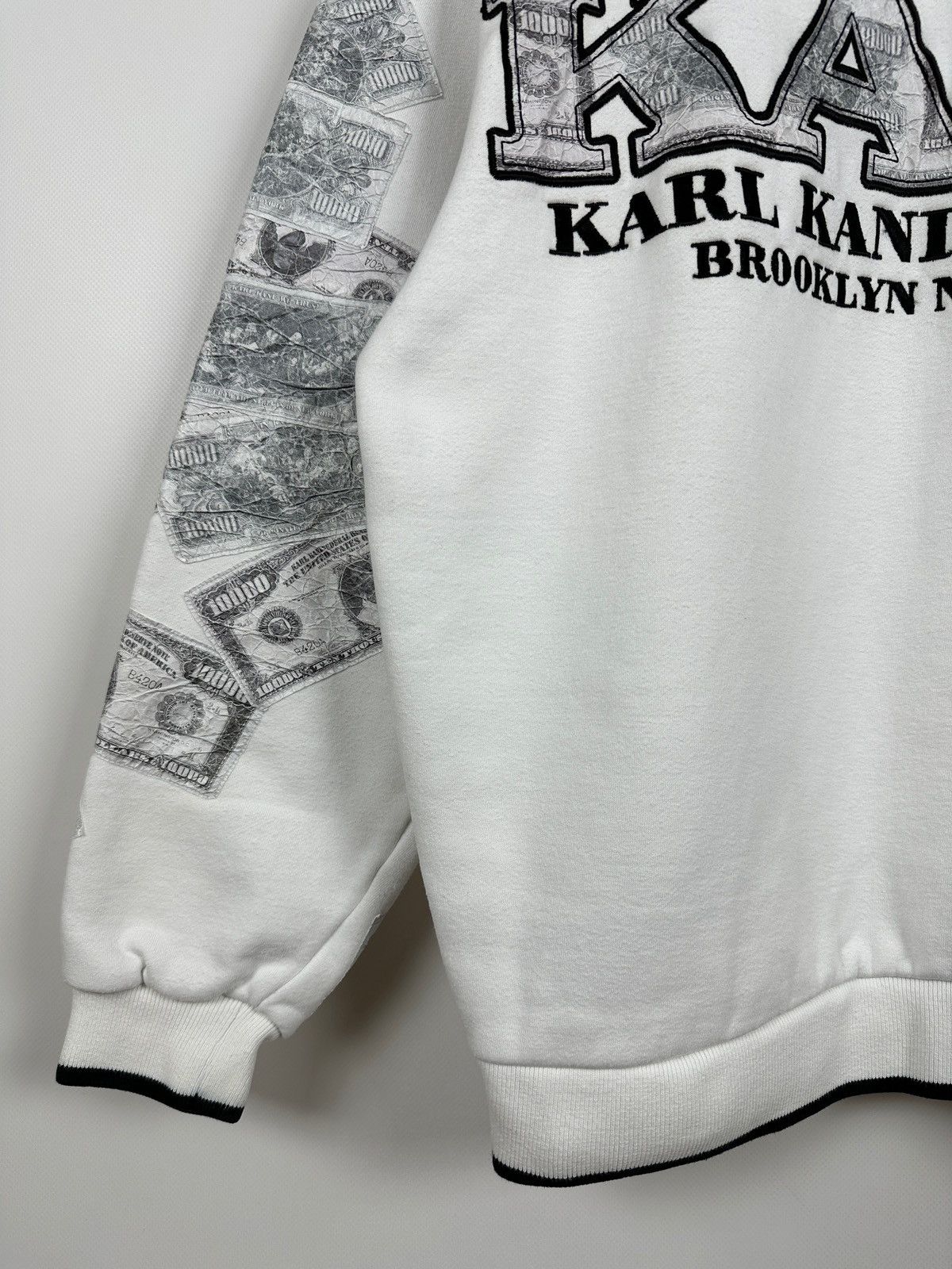 Karl Kani 90s Vintage Karl Kani Big Logo Dollar $ White Sweatshirt Size US S / EU 44-46 / 1 - 8 Thumbnail