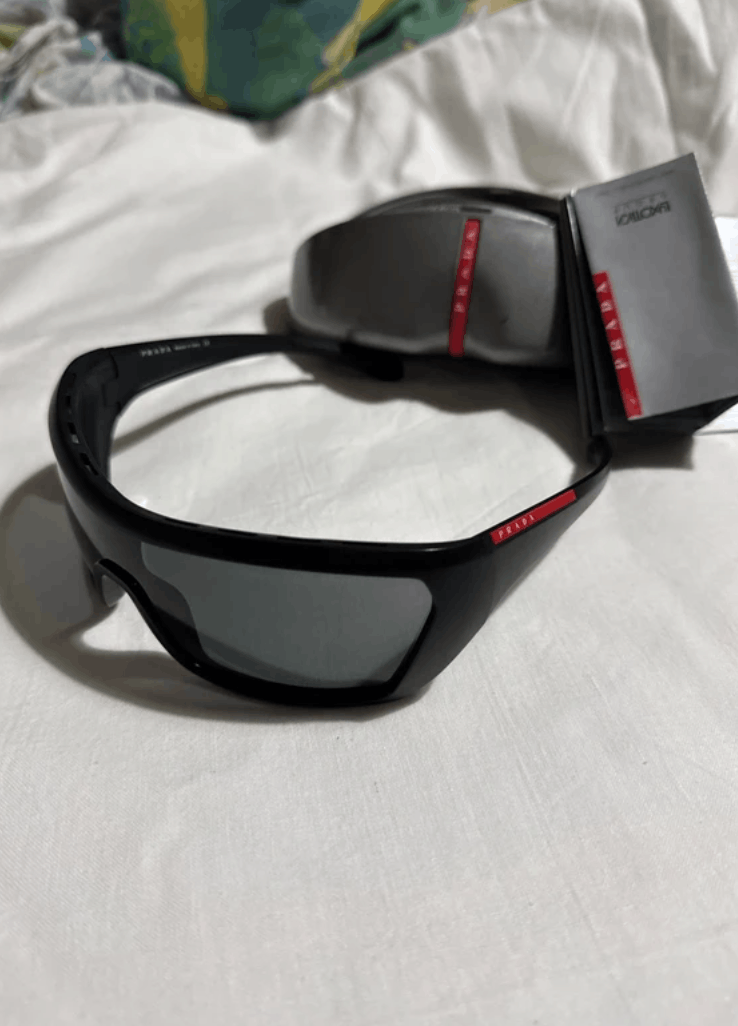 Prada PRADA Sunglasses Sport Symbol Wrap Shield Mask RI875 Size ONE SIZE - 2 Thumbnail