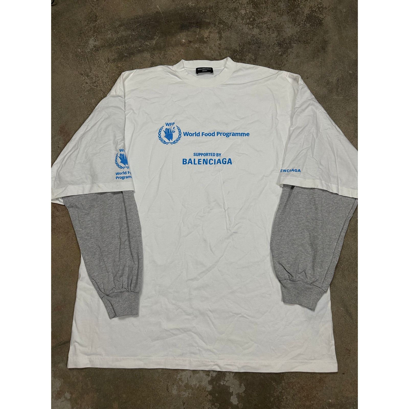 BALENCIAGA 23ss WFP Double Sleeves T