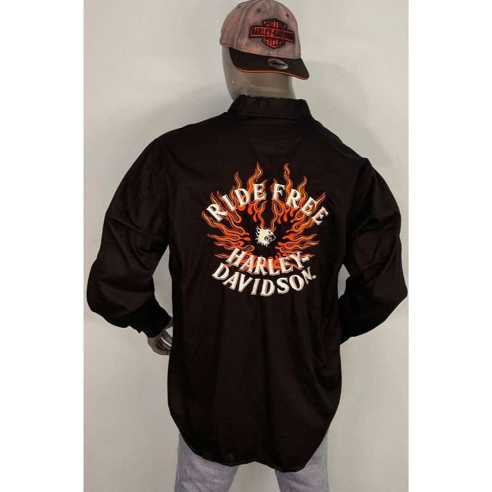 Harley Davidson Harley Davidson Casual Button Down Shirt Large, Embroidery Size US L / EU 52-54 / 3 - 1 Thumbnail