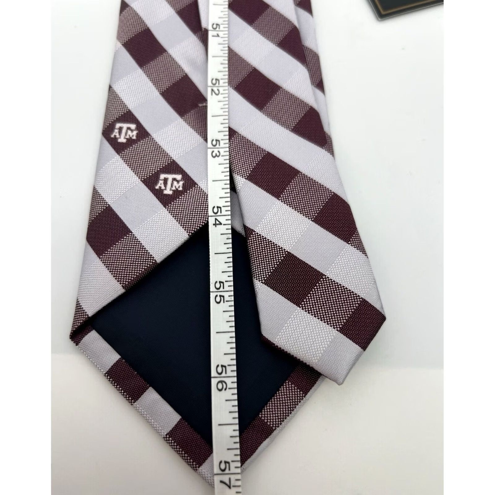 Vintage TEXAS A&M AGGIES Eagles Wings Maroon Striped Men Tie NWT Logo Neck Tie 57-60in Silk Size ONE SIZE - 8 Thumbnail