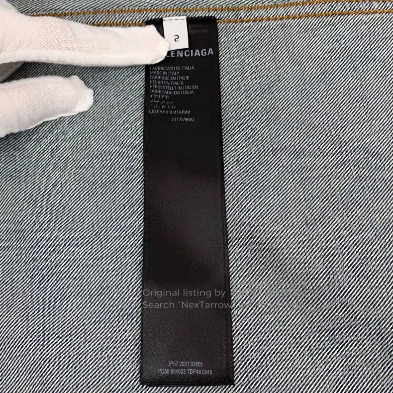 Balenciaga Balenciaga Dark Blue Letter Graffiti Print Aged Cotton Col Size US M / EU 48-50 / 2 - 7 Thumbnail