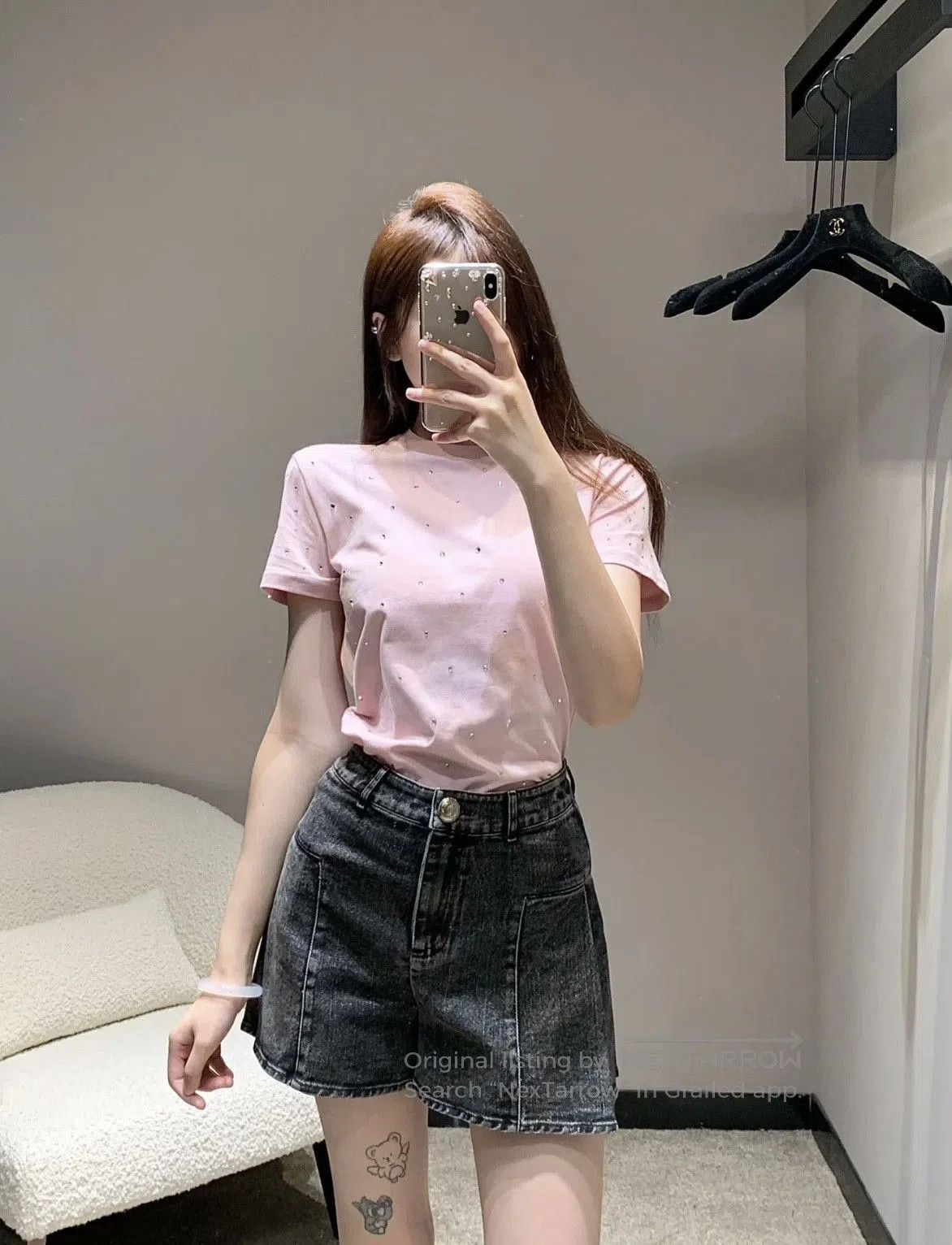 Miu Miu Miu Miu Pink Rhinestone Short. Size XS / US 0-2 / IT 36-38 - 9 Thumbnail