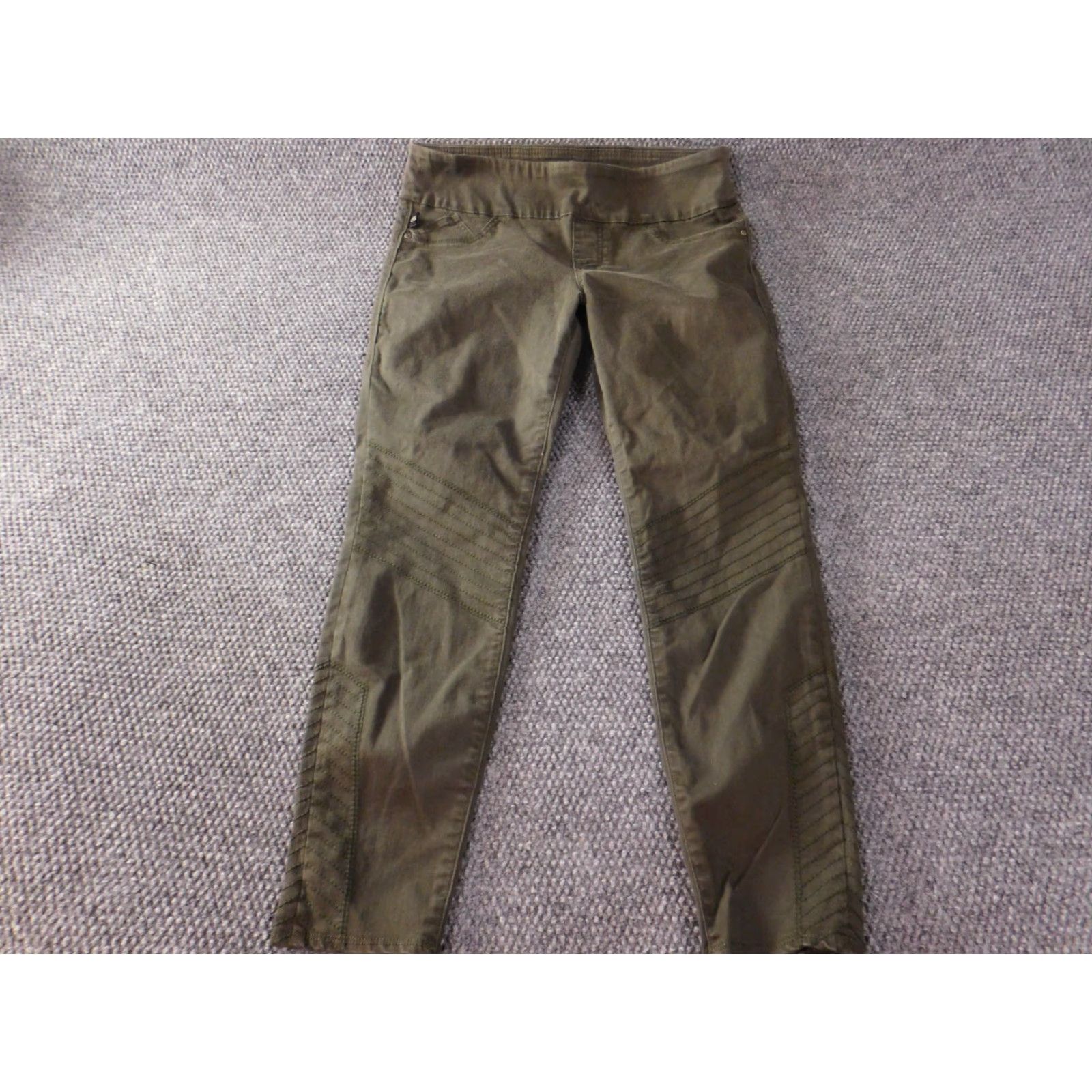 Vintage Rock & Republic Jeans Womens 16 Green Pull On Denim 27in Inseam Slimming Stretch Pockets Designer Vintage No Size 38" / US 16 / IT 52 - 2 Thumbnail