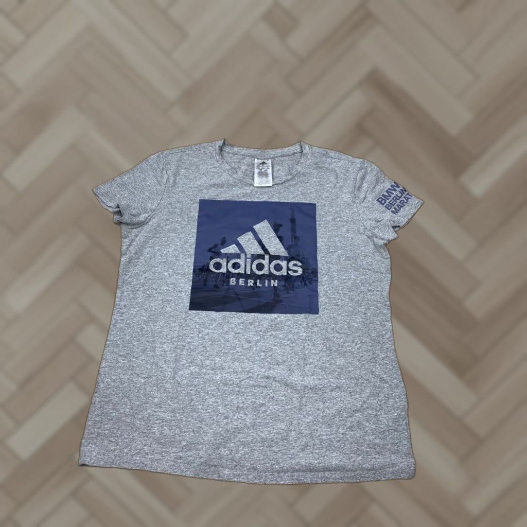 Adidas Adidas T-Shirt Womens Gray 2017 BMW Berlin Marathon Short Sleeve L Size L / US 10 / IT 46 - 1 Thumbnail