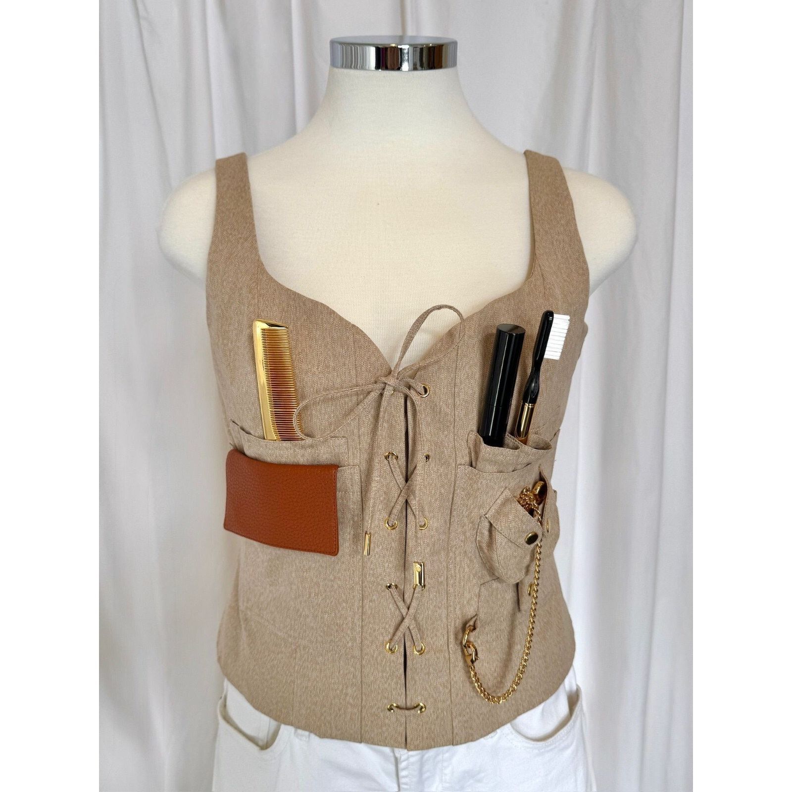 Moschino AW21 MOSCHINO Couture Jeremy Scott Kit Bustier Top IT42 Size M / US 6-8 / IT 42-44 - 2 Thumbnail