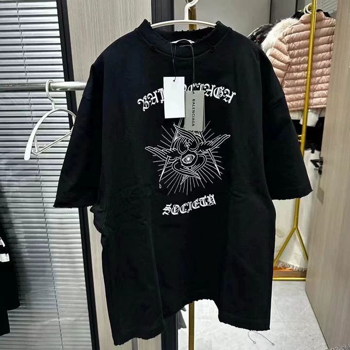 Balenciaga Balenciaga Distressed Deviled Eye Short Sleeve OS XS Size US XS / EU 42 / 0 - 1 Thumbnail