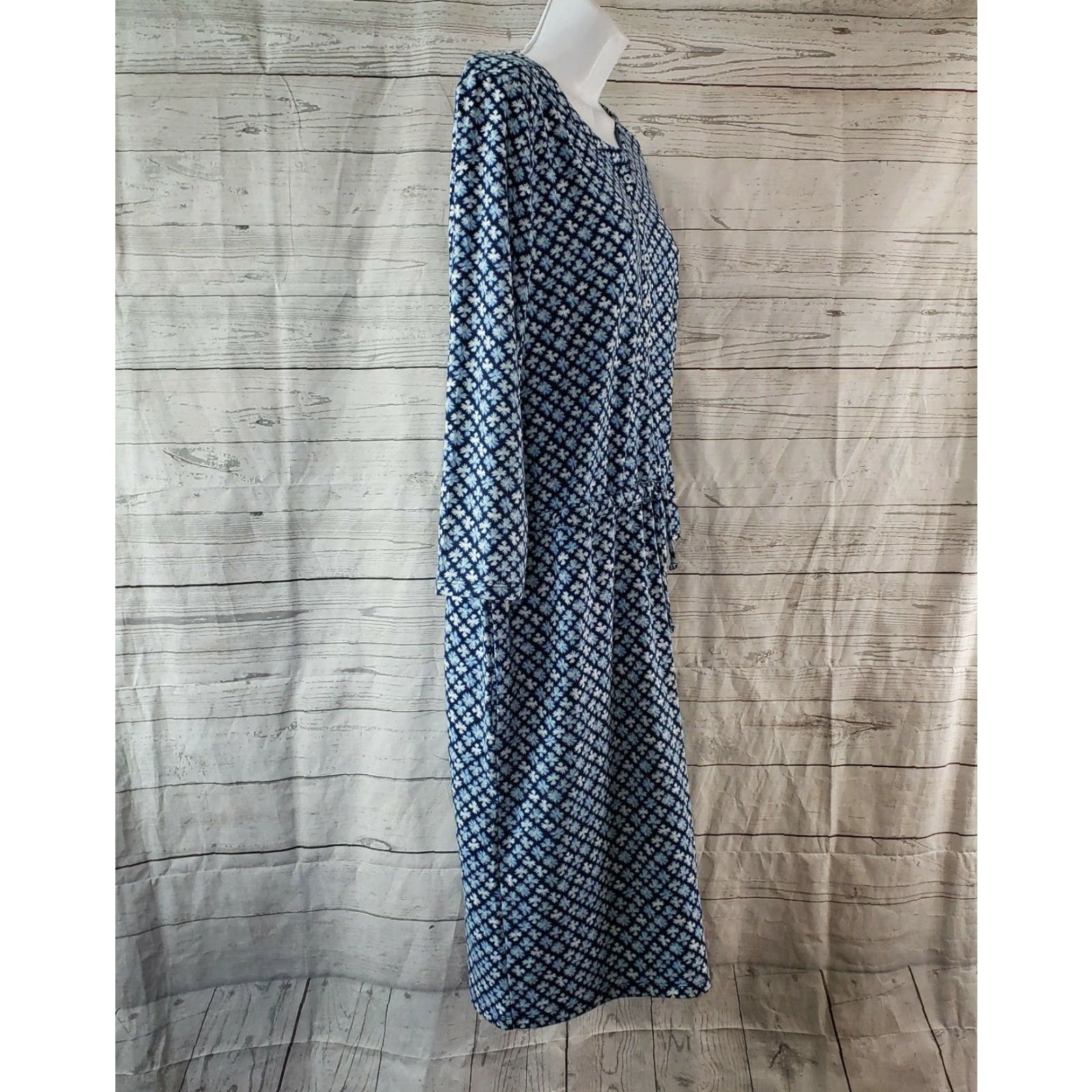 Lands' End Lands End Womens Dress Midi Floral Long Sleeve Blue New title? Size M / US 6-8 / IT 42-44 - 3 Thumbnail