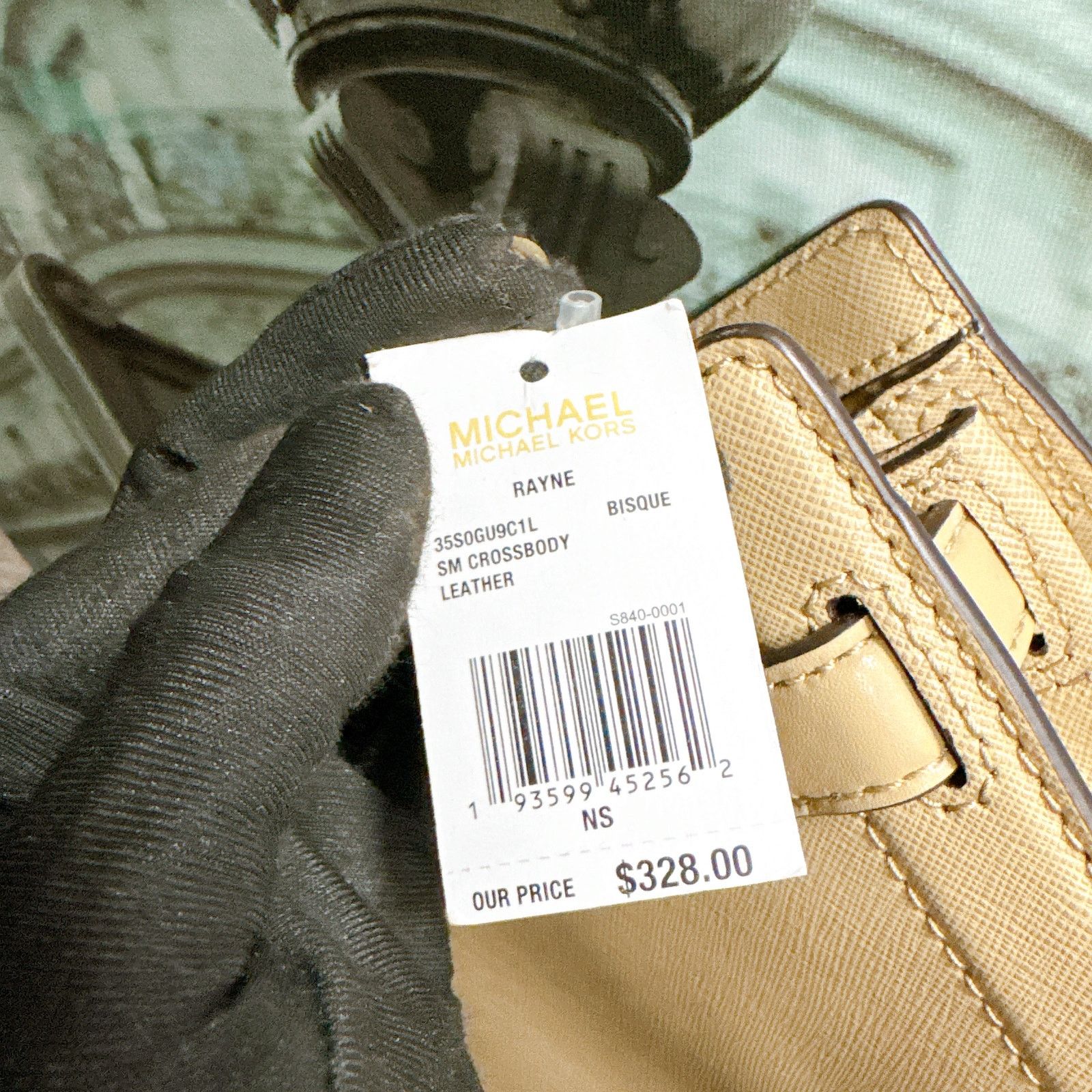 Michael Kors Michael Kors 35S0GU9C1L Rayne Small Leather Classic Bisque Size ONE SIZE - 7 Thumbnail