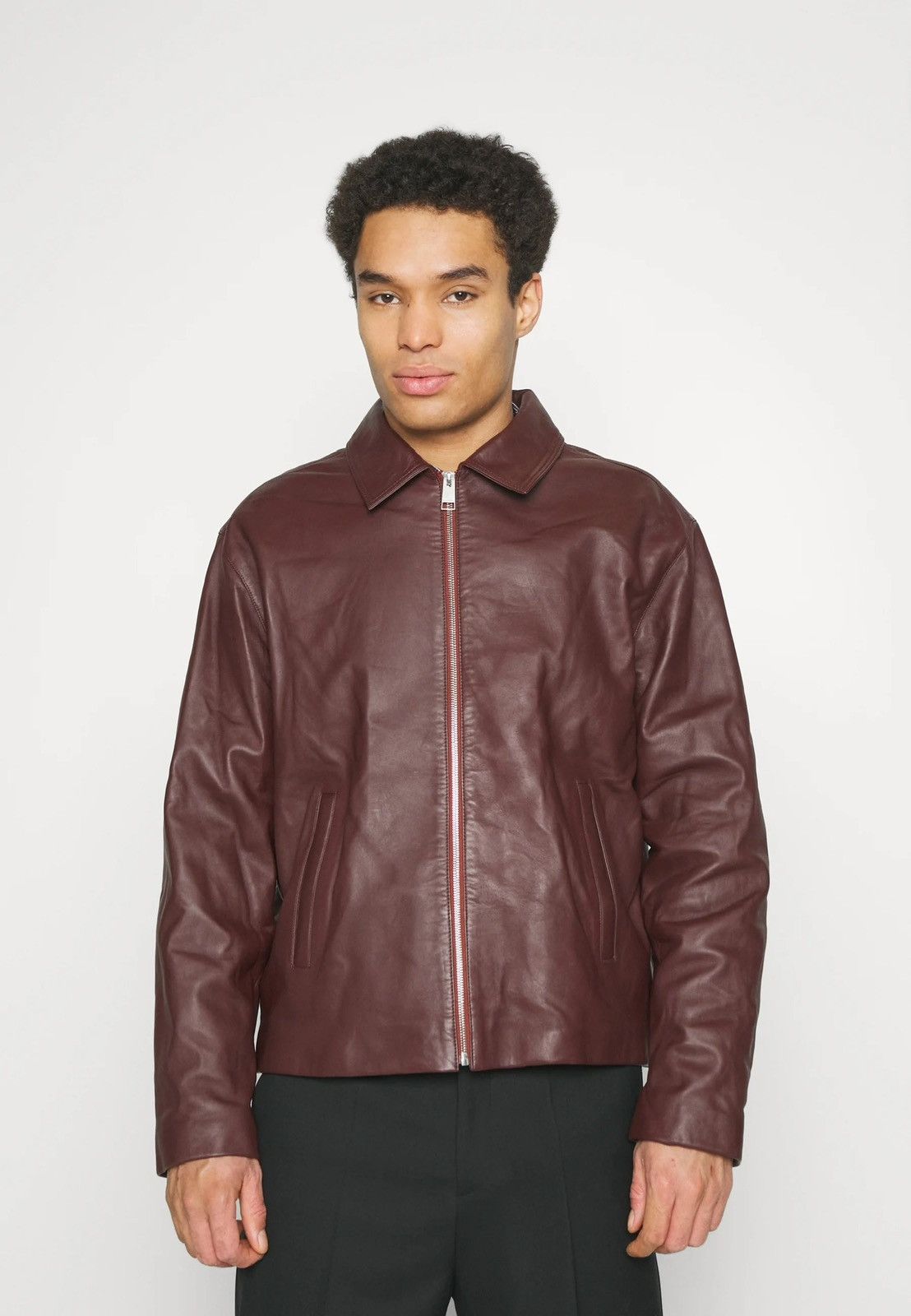 Frame !DS! SS23 Frame Burgundy Red Leather Jacket Size US M / EU 48-50 / 2 - 3 Thumbnail