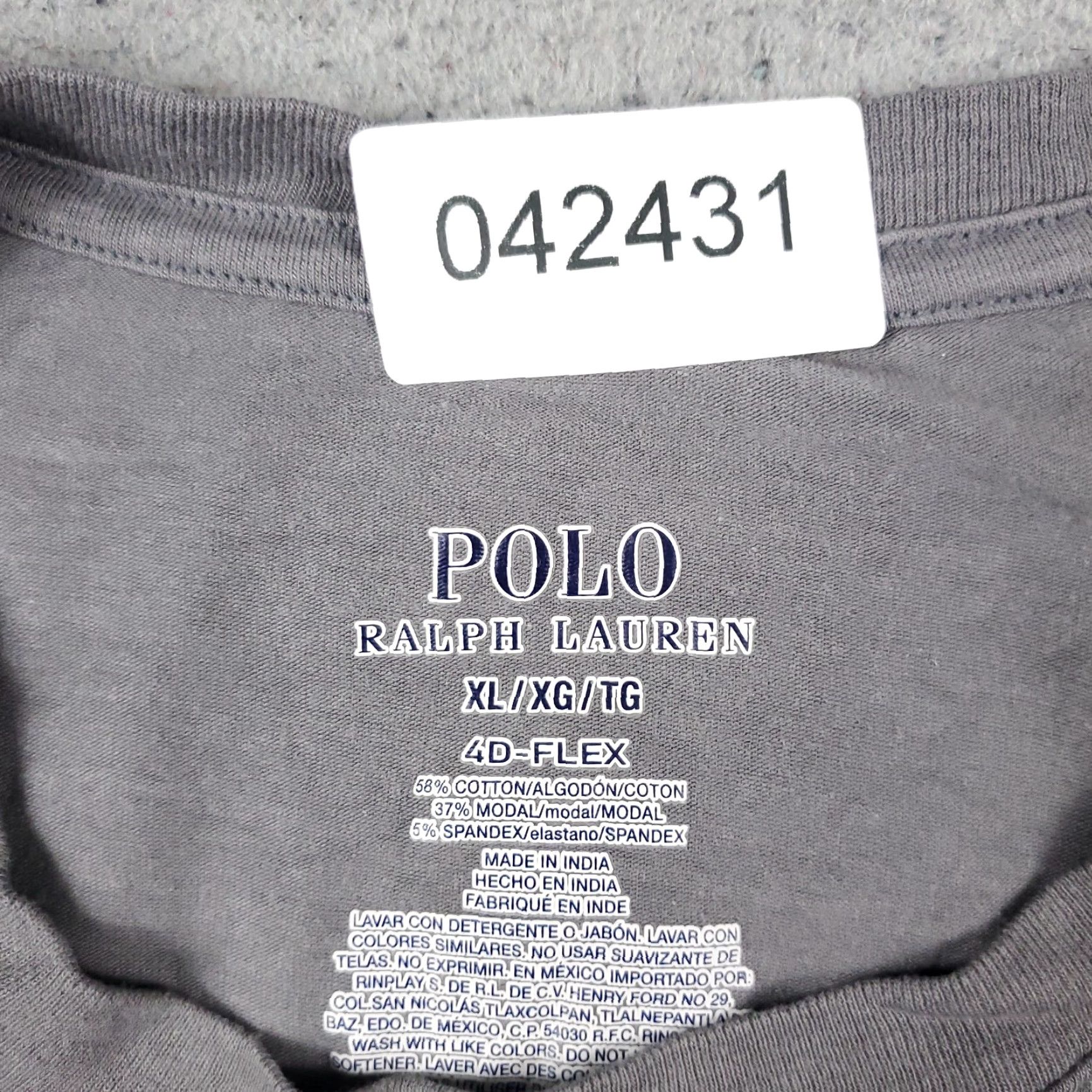 Ralph Lauren Polo Ralph Lauren T Shirt Mens XL Gray Pony Logo Short Sleeve Crew Neck Casual tee Adult XL Gray - Mens Polo Shirt Classic American Sports Logo Size US XL / EU 56 / 4 - 7 Thumbnail