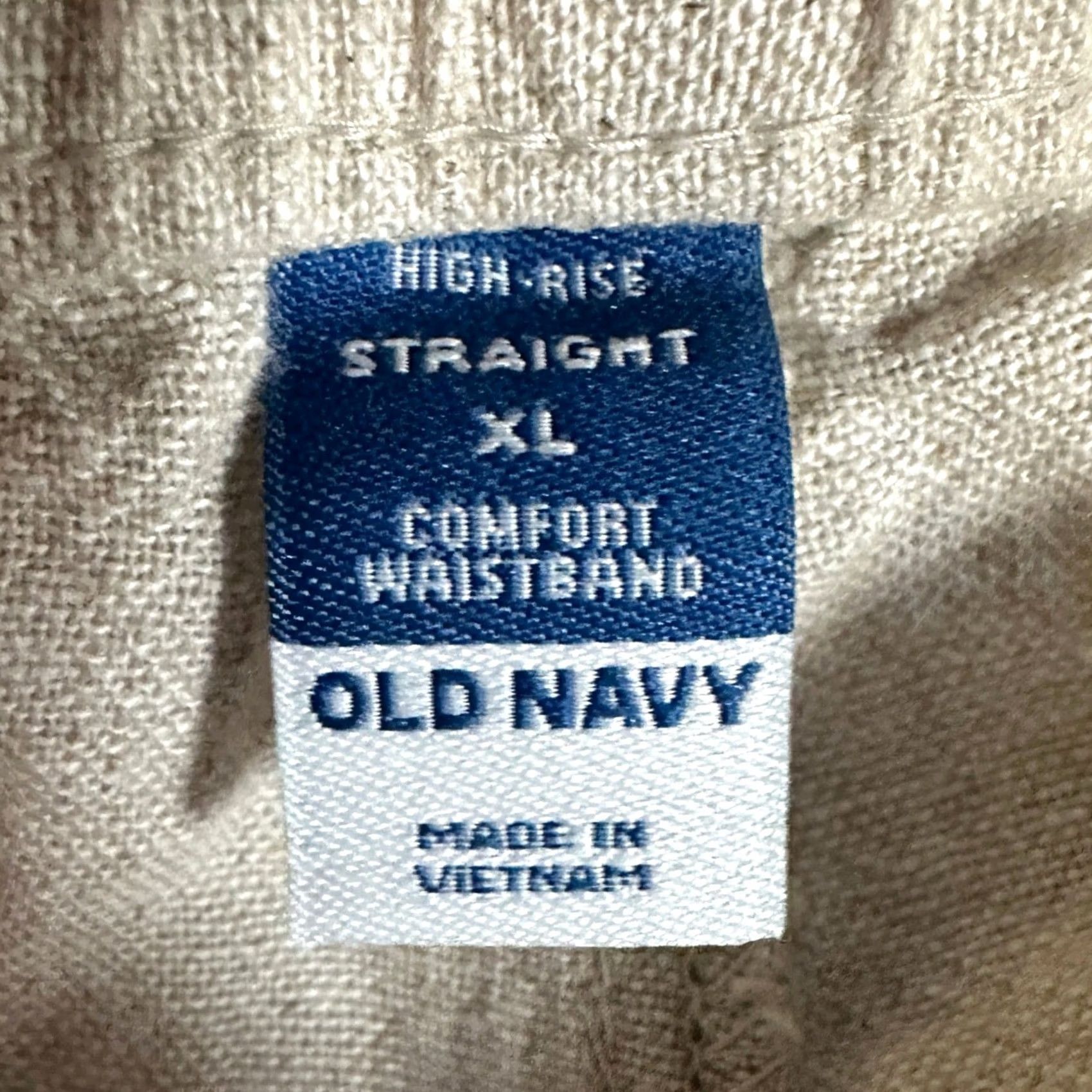 Old Navy Old Navy Womens Pants XL Beige Comfort Stretch Waistband Linen Blend NEW Size 40" / US 18 - 4 Thumbnail
