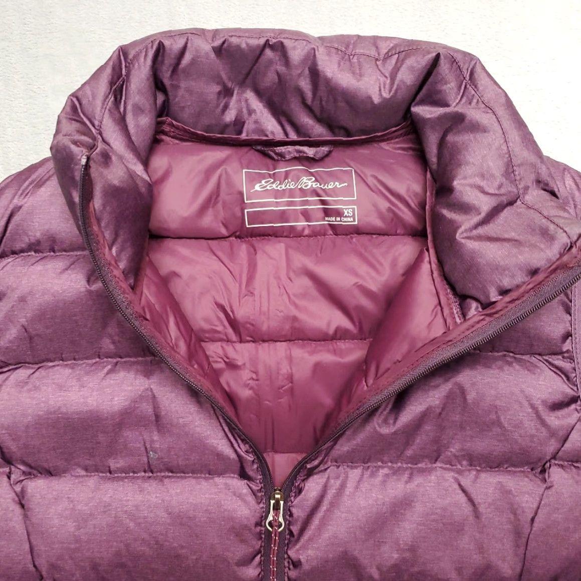 Eddie Bauer Eddie Bauer Down Vest Womens XS Purple Puffer EB650 Fill Quilted Sleeveless Vest Women's XS Purple Down Quilted Sleeveless Puffer Zip Front EB650 Size XS / US 0-2 / IT 36-38 - 3 Thumbnail