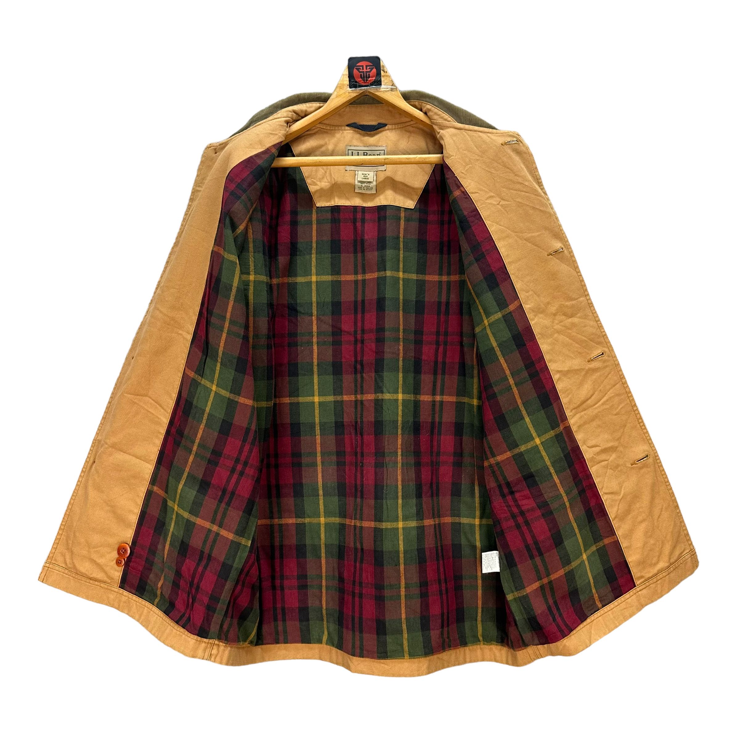 L.L. Bean VINTAGE 90's LL BEAN TARTAN LINED CHORE JACKET #7684-164 Size US L / EU 52-54 / 3 - 8 Thumbnail
