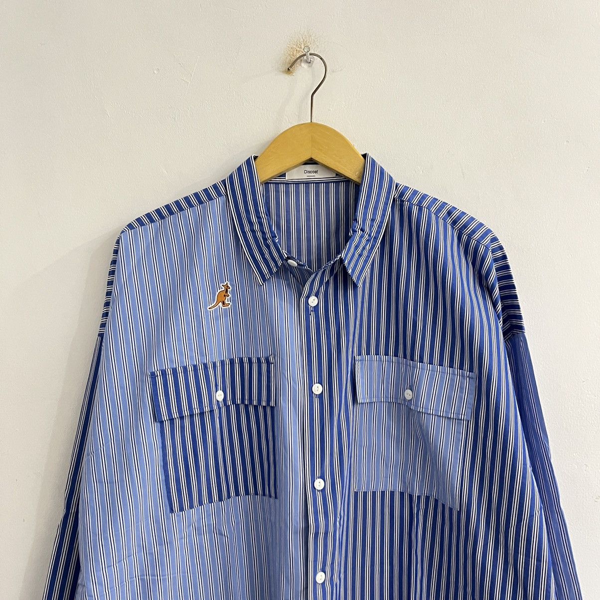 Kangol Kangol Blu Striped Button Up Size US L / EU 52-54 / 3 - 2 Thumbnail