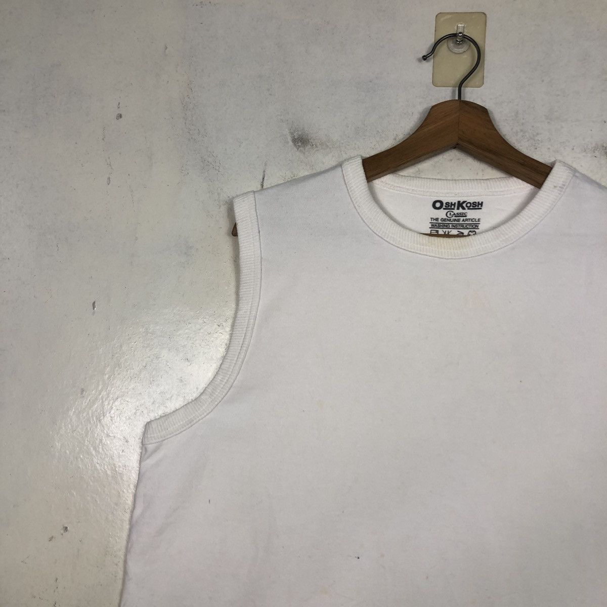 Japanese Brand 📌Vintage Sweatshirt Sleeve Less Oshkosh Rich White Size US M / EU 48-50 / 2 - 9 Thumbnail