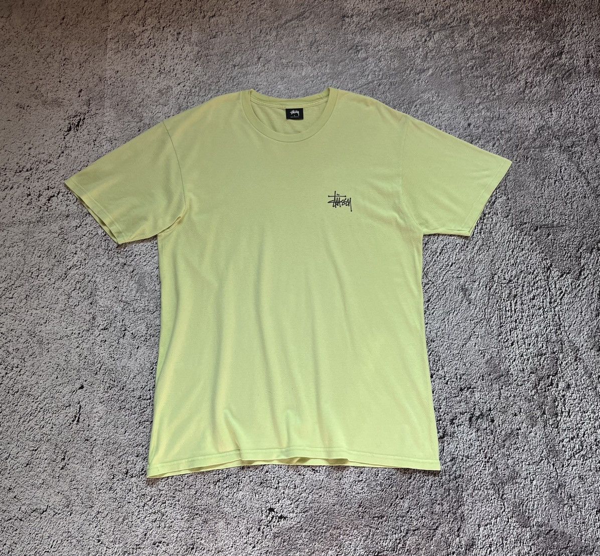 Stussy × Vintage Stüssy Lime Green Logo T-Shirt Large Size US L / EU 52-54 / 3 - 1 Thumbnail